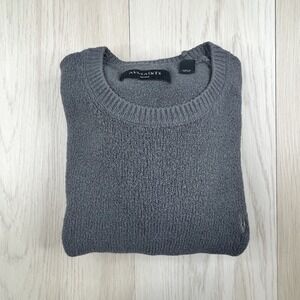 All Saints Olnar Crewneck Pullover Sweater Mens Size S Small Gray